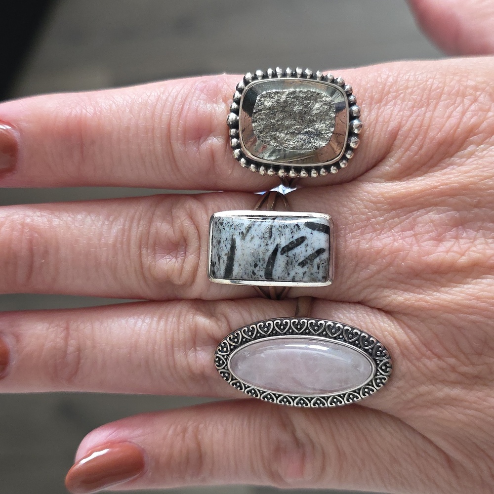 NEW Size 10-10.5 Genuine Sterling Silver Rings - Picture 6 of 6